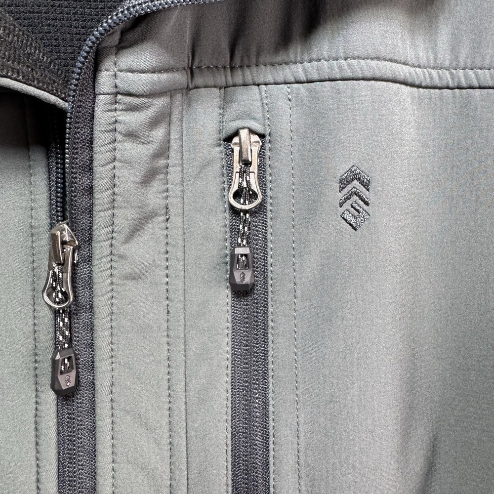 Free Country Jacket Mens Medium M Gray Full Zip Pockets Pewter Water Resistant - Picture 5 of 15